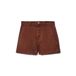 Everlane The Cotton Twill Short in Rosewood Brown, Size 2